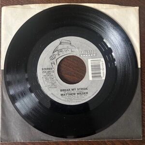 Private I Vinyl Record 45rpm 7”- Matthew Wilder ‘Break My Stride’ ‘Instrumental’